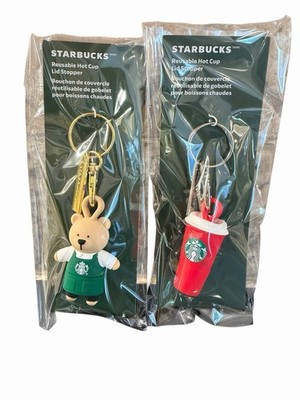 2 Starbucks Holiday XMAS Collection  2025 Bearista Lid Stopper Bear Keychain NEW | eBay US