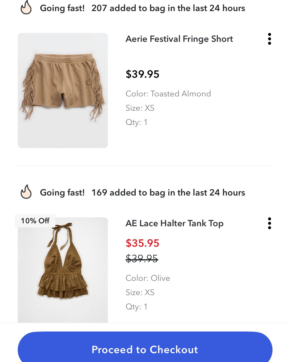 What’s in my cart @Aerie @American Eagle Outfitters 

#LTKdayinmylife #LTKFestival #LTKgrwm