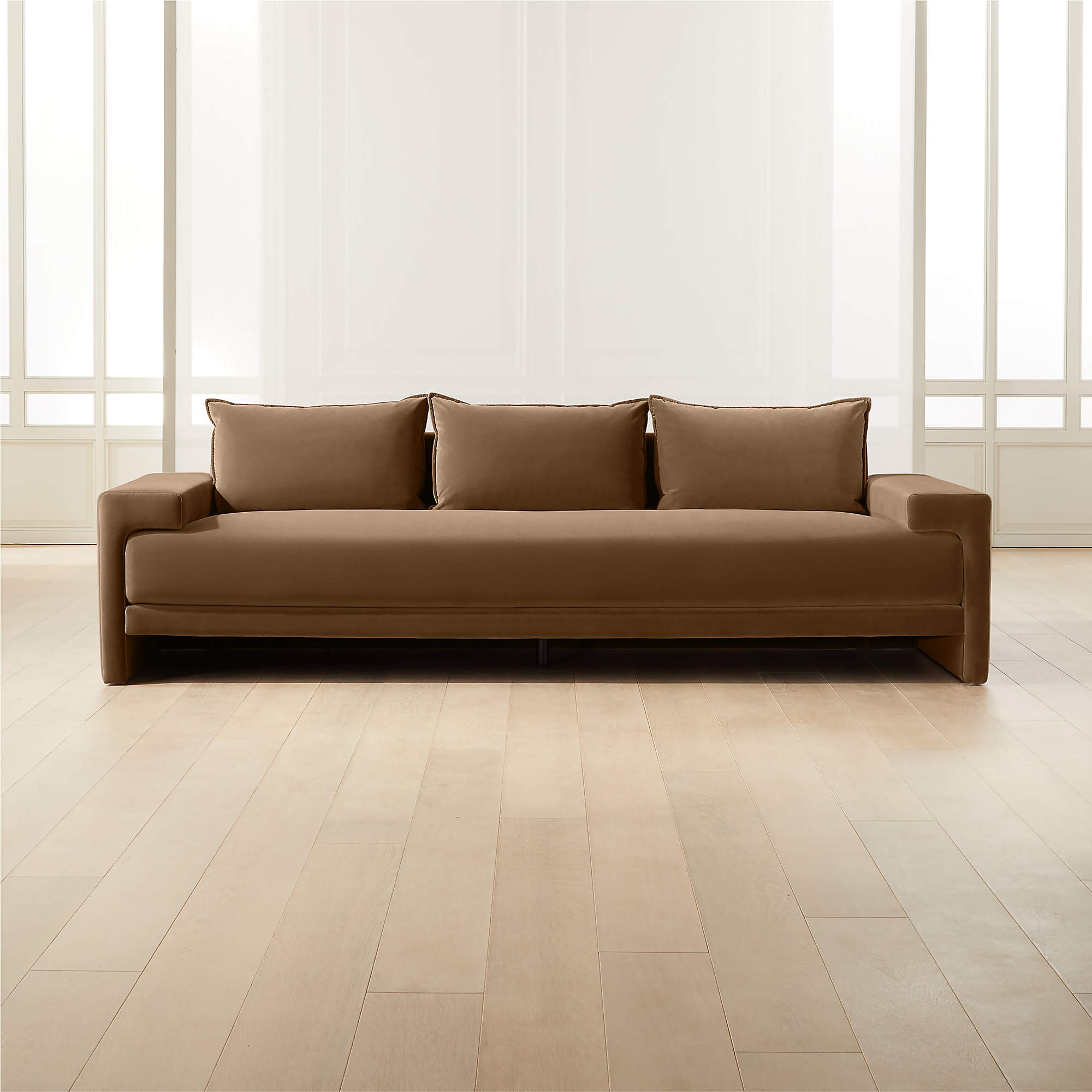 Camden Rye Velvet Sofa + Reviews | CB2 | CB2