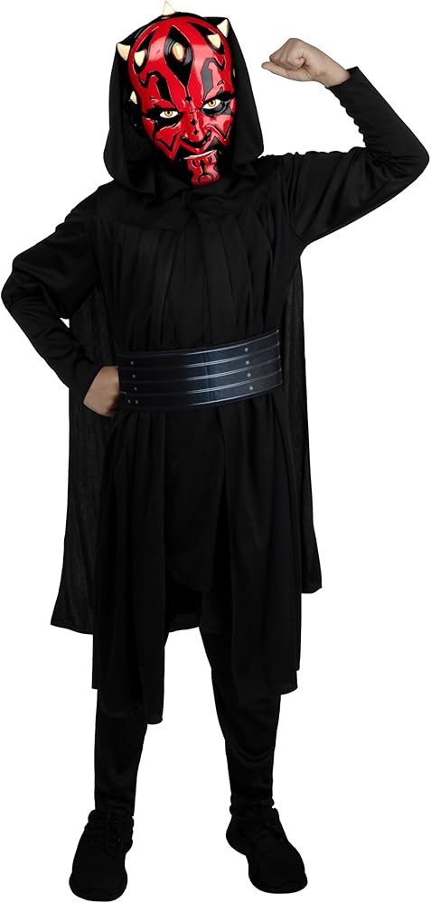 Star Wars Darth Maul Official Youth Halloween Costume - Premium Quality Tunic, Pants, Belt, Hoode... | Amazon (US)