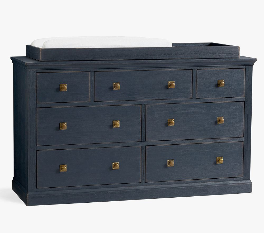 Charlie 7-Drawer Dresser &amp; Topper Set (58w x 20d") | Pottery Barn Kids