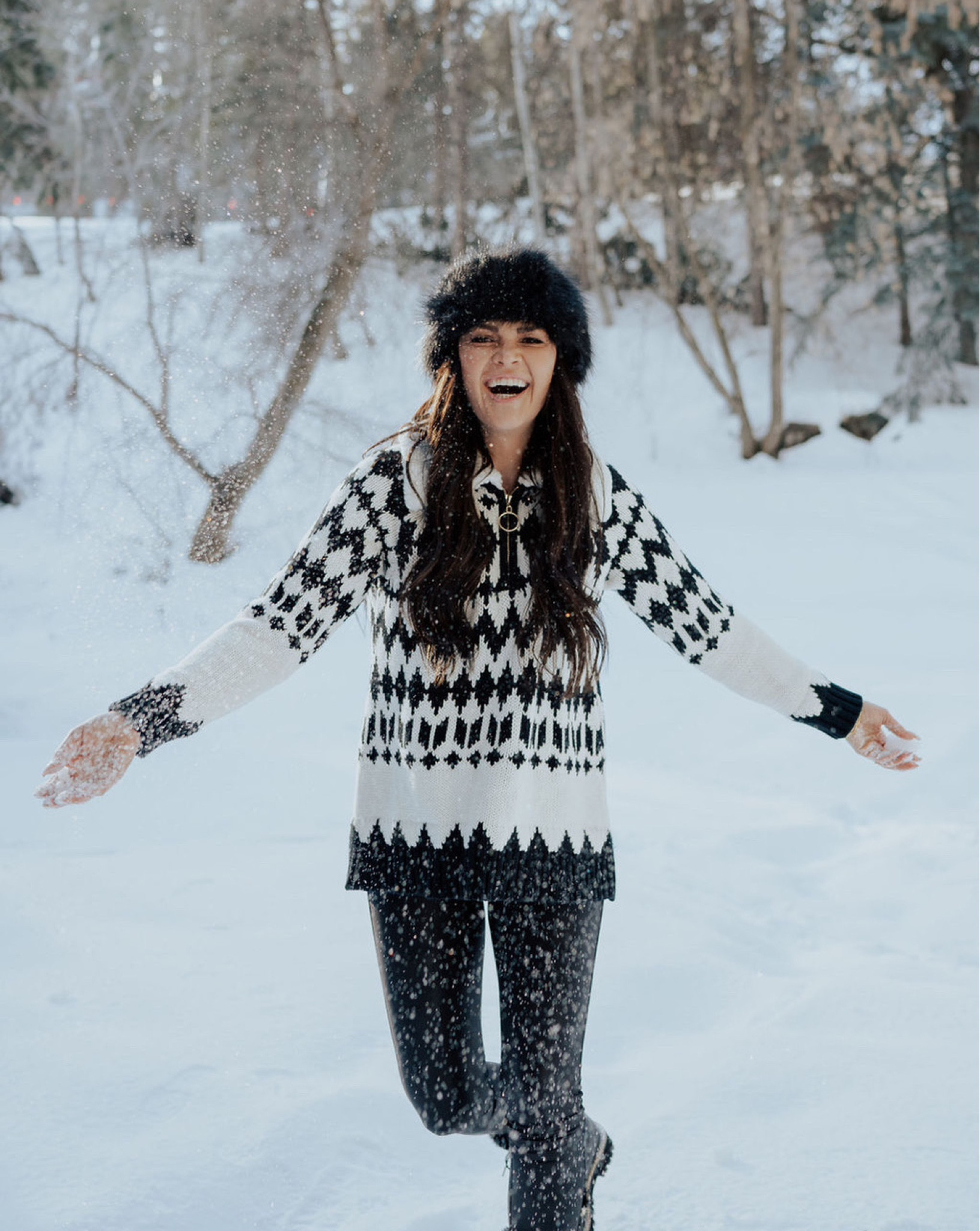 Show Me Your Mumu Sun Valley Sweater 
Spanx Faux leather leggings 
Cecelia New York Kendra Boots 



#LTKSeasonal #LTKshoecrush #LTKstyletip