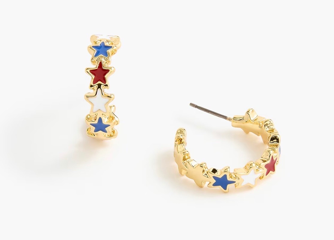 Fourth of July - Star earrings, ON SALE! 



#LTKSaleAlert #starhoops #starearrings #fourthofjuly #july4th #summer #americana #redwhiteandblue

#LTKSeasonal #LTKU #LTKOver40
