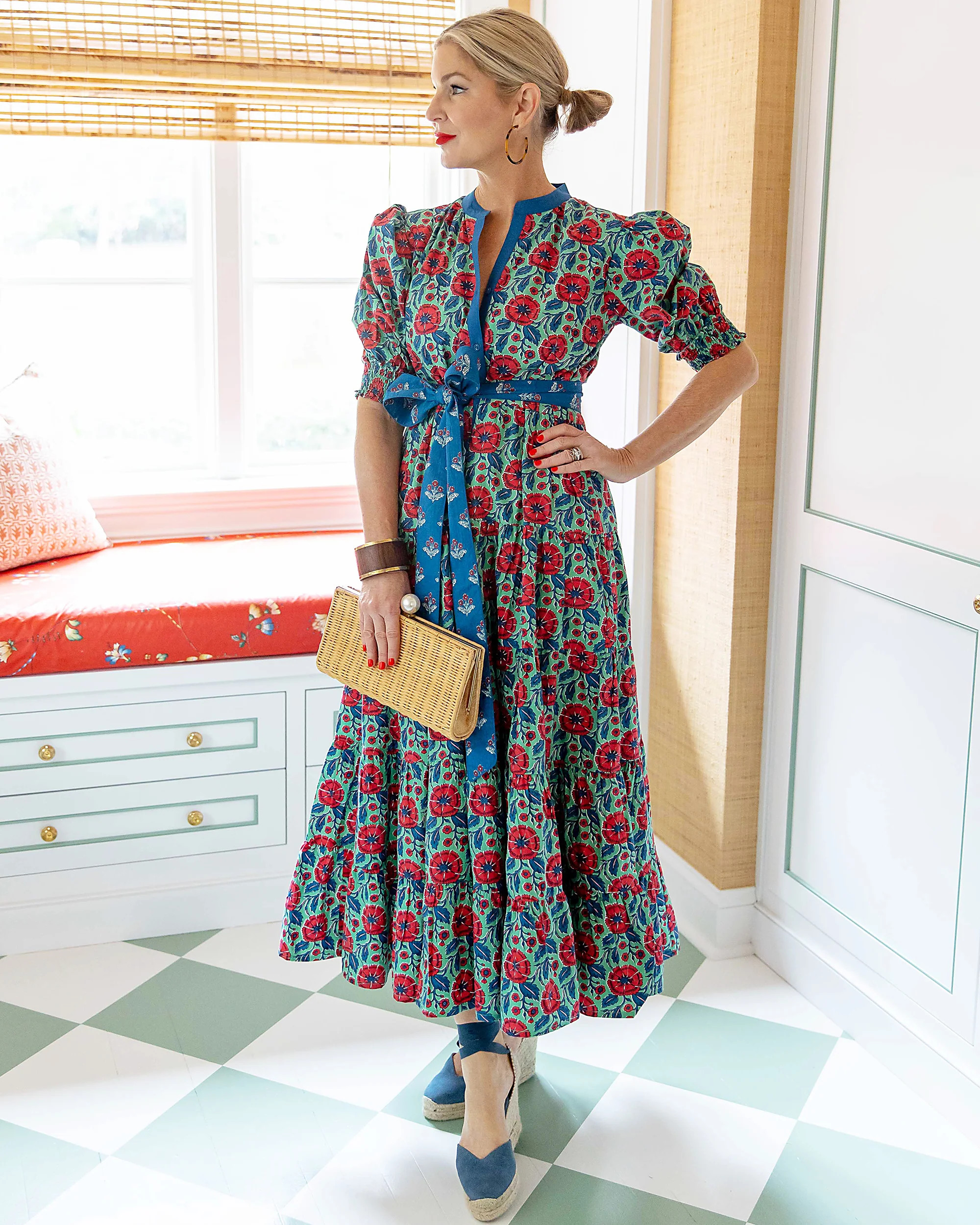 PF x Pencil &amp; Paper Co. Wallflower - Garden Party Dress - Green Ash | Printfresh