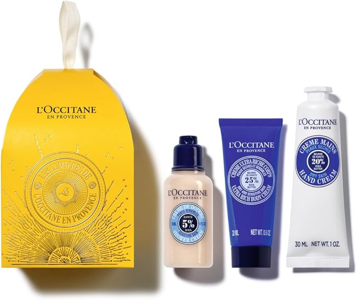 L'OCCITANE Shea Holiday Ornament Beauty Gift Set, Hydrating Self Care Travel Trio for Dry Skin, M... | Amazon (US)