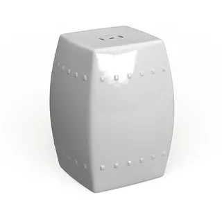 SAFAVIEH Villa White Ceramic Decorative Garden Stool | Bed Bath & Beyond