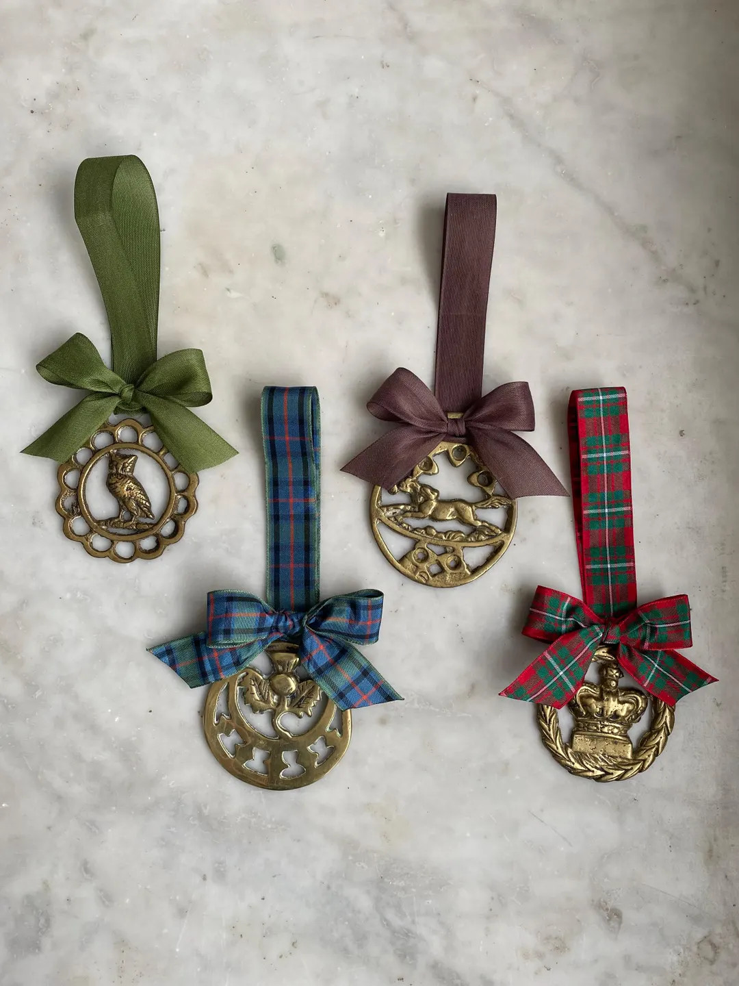 Vintage Individual Horse Brass Ornaments | Ralph Lauren Christmas | Handmade Christmas Decoration... | Etsy (US)