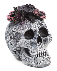 8in Resin Flower Skull | TJ Maxx