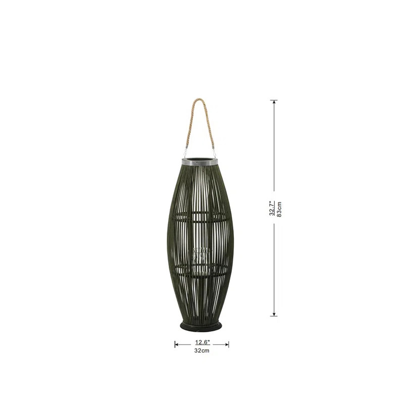 32.7'' H Bamboo Floor Lantern | Wayfair North America