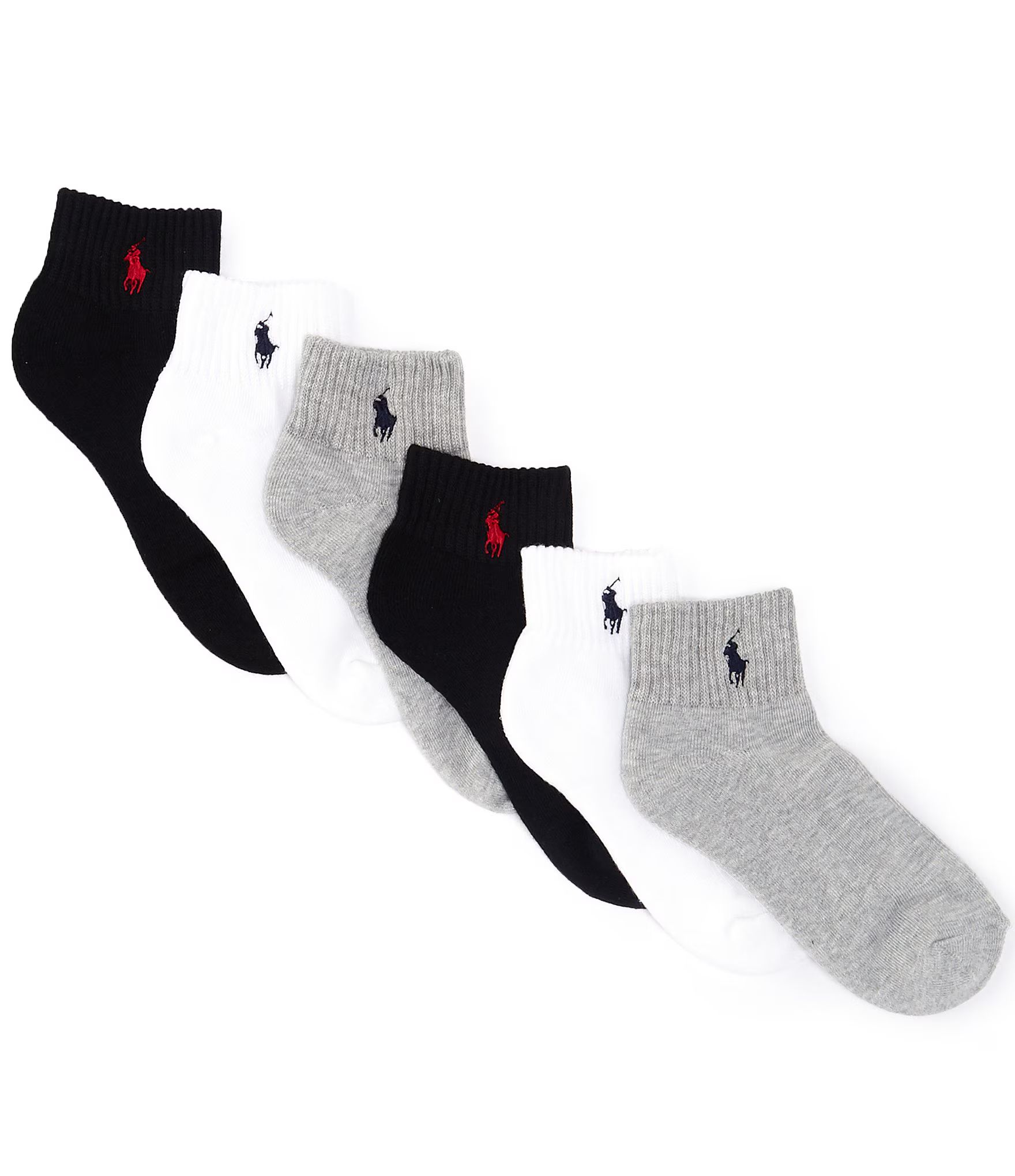 Polo Ralph Lauren Little/Big Boys 2T-11 Quarter-Length-Sock 6-Pack | Dillard's | Dillard's