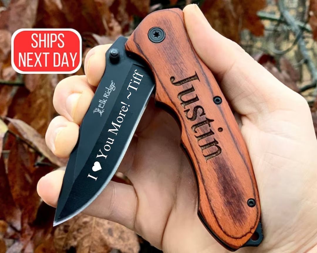 Engraved Pocket Knife for Boyfriend Personalized Knife for - Etsy | Etsy (US)