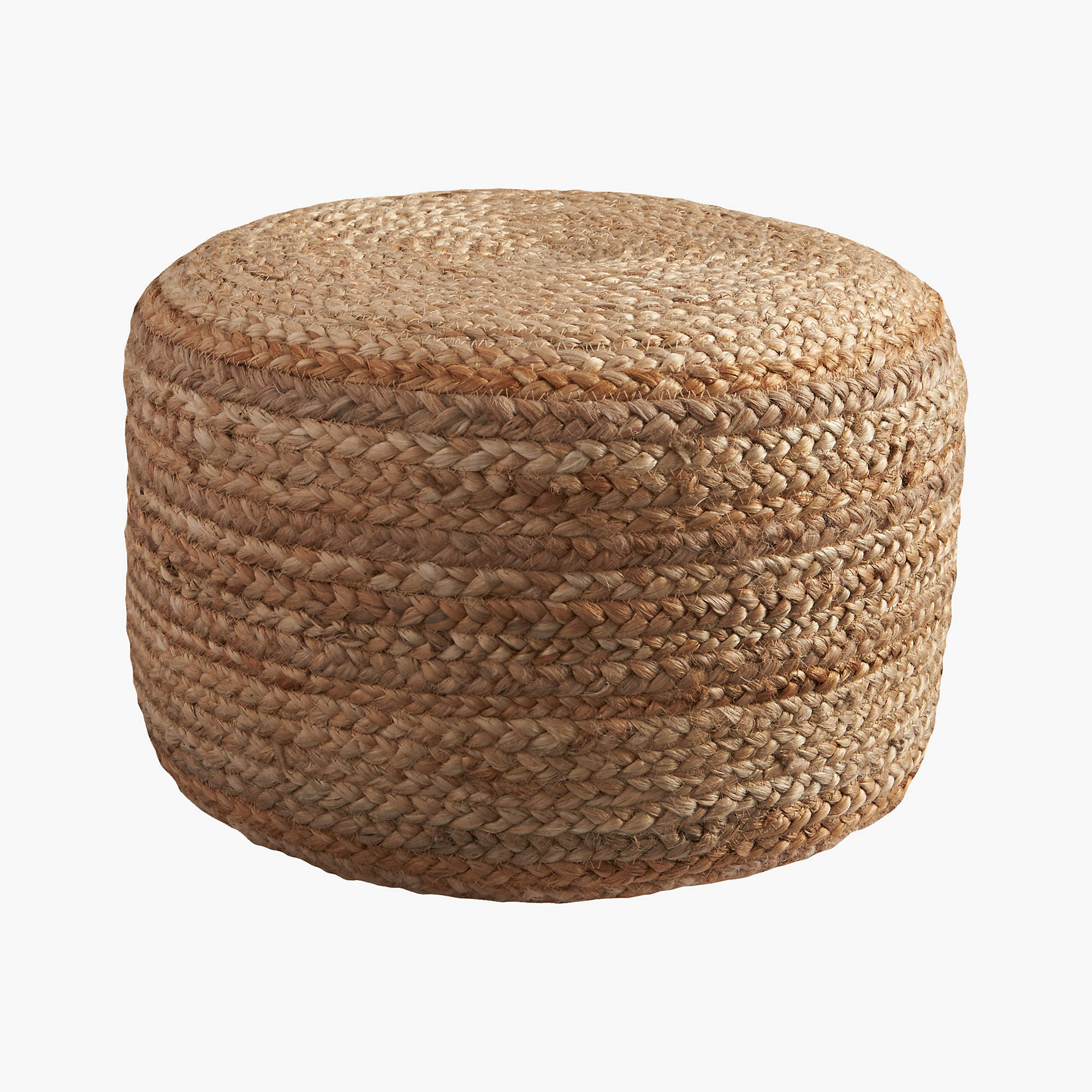 Black Braided Jute Pouf + Reviews | CB2 | CB2