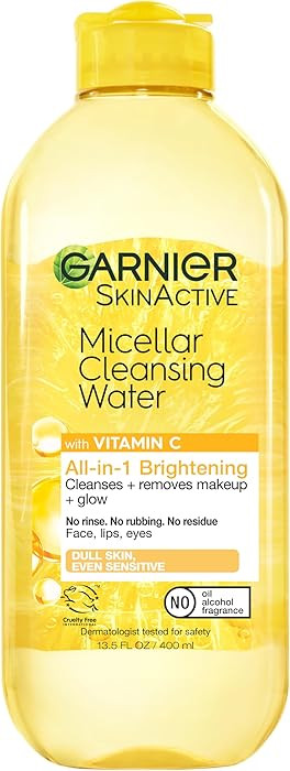 Garnier Micellar Water with Vitamin C, Facial Cleanser & Makeup Remover, Brightening & Hydrating,... | Amazon (US)