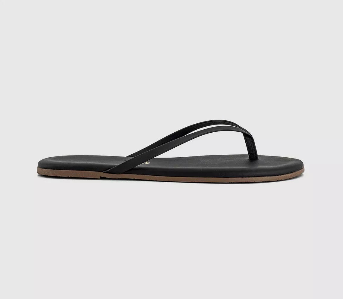 TKEES Lily Liners Flip Flops Black - Women’s Sandals | Office Shoes (UK)