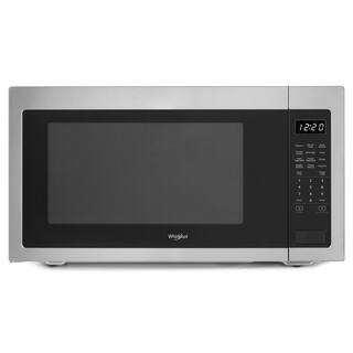Whirlpool 2.2 cu. ft. Countertop Microwave in Fingerprint Resistant Stainless Steel with 1,200-Wa... | The Home Depot
