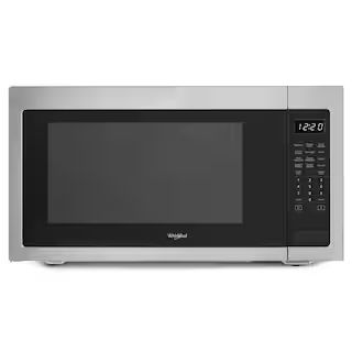 Whirlpool 2.2 cu. ft. Countertop Microwave in Fingerprint Resistant Stainless Steel with 1,200-Wa... | The Home Depot