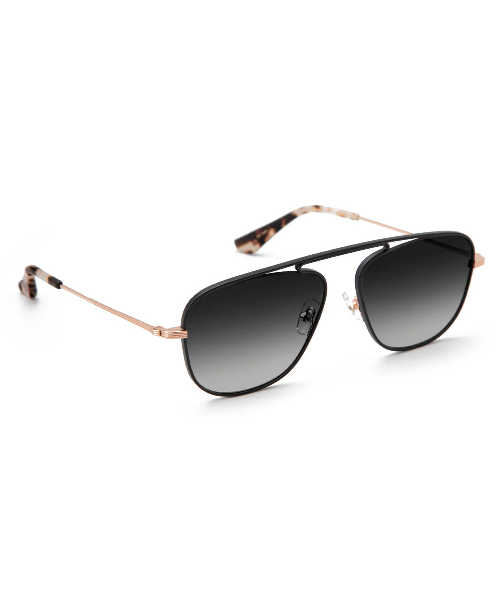 LEON | Matte Black + Rose Gold to Malt | KREWE Eyewear