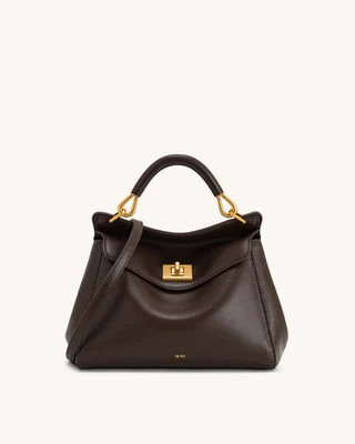 Lucia Classic Top Handbag - Dark Brown | JW PEI US