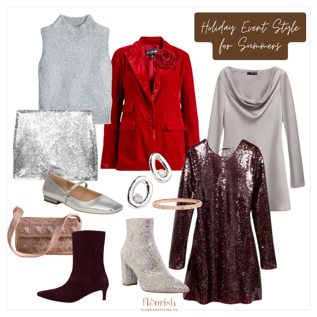 Soft shimmer, sleek silhouettes, and cool elegance—this is Summer holiday styling at its finest! Whether it’s a holiday party or a New Year’s countdown, your palette has never looked this polished.

#summercolors #summerpalette #newyears

#LTKSeasonal #LTKParties #LTKHoliday