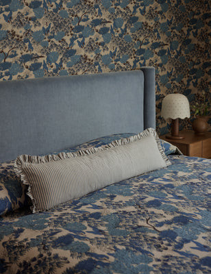 Isla Long Lumbar Pillow by Sarah Sherman Samuel, Blue | Lulu and Georgia 