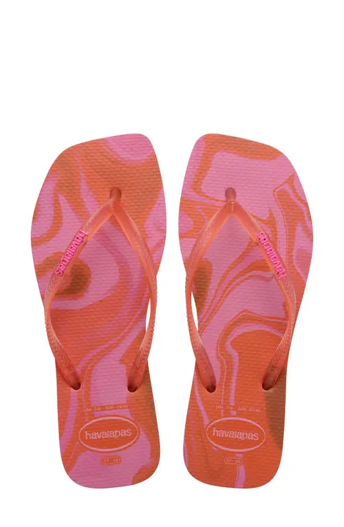 Havaianas Square Toe Jelly Flip Flop in Blossom at Nordstrom, Size 11 | Nordstrom