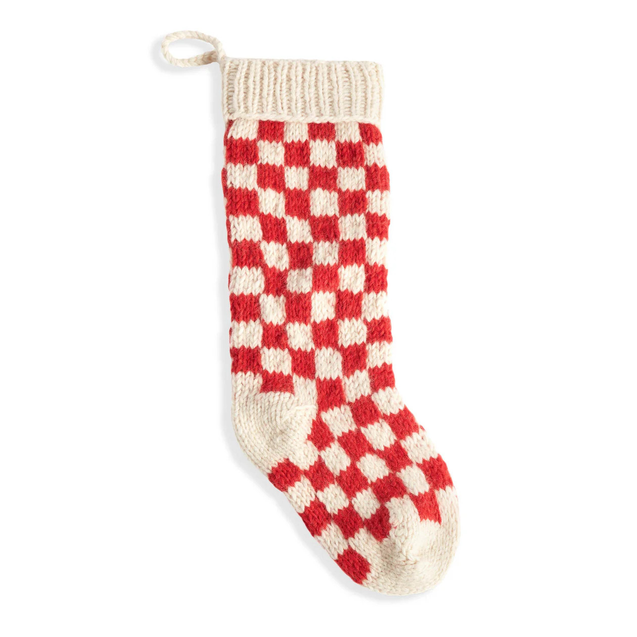 Green Checkered Stocking | Annie Selke