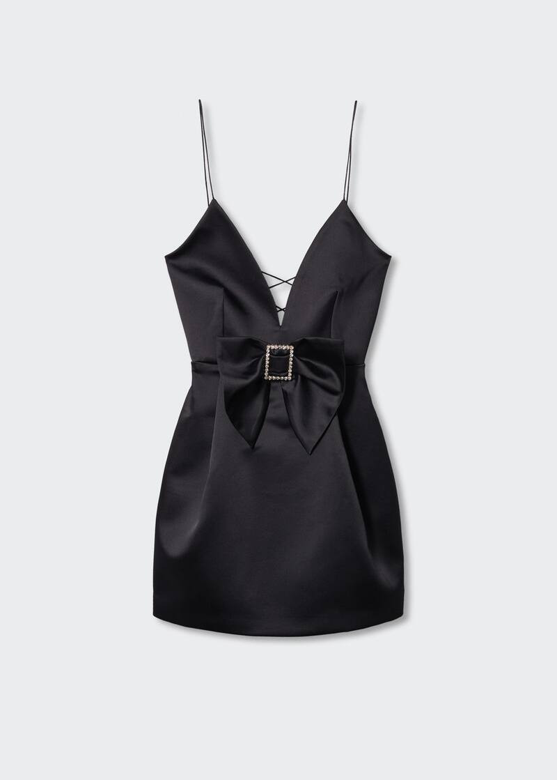 Satin Tie Dress | MANGO (US)