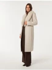 Monica Faux-Fur Collar Wrap Coat | Ever New (CA)