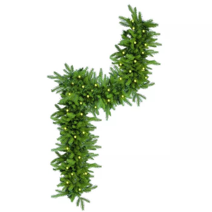 Easy Treezy Natural Classic Indoor Artificial 6 Foot Pre Lit Holiday Decoration Christmas Garland... | Target