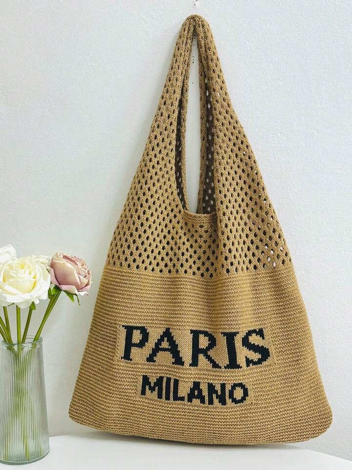 Crochet Tote Bag For Women Tote Bag Aesthetic Crochet Beach Bag Hobo Bag Hippie Bag Summer Bag | SHEIN