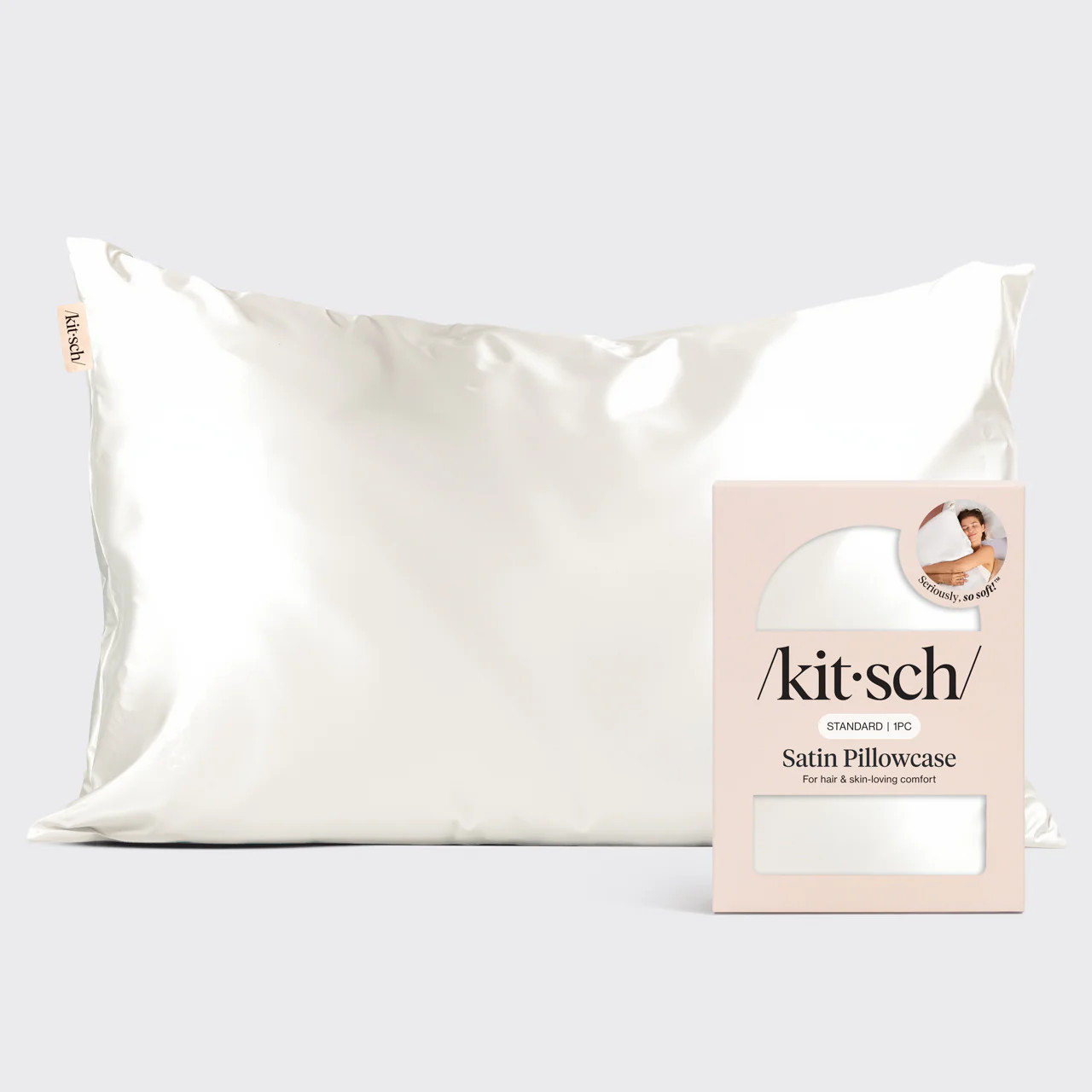 Satin Pillowcase in Ivory | KITSCH | Kitsch
