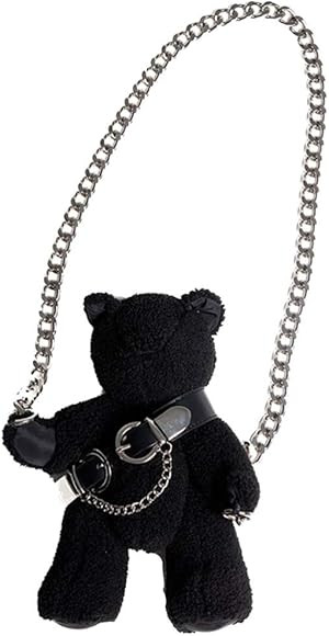 VALICLUD Crossbody Bag with Chain Strap Stuffed Animal Purse Teddy Bear Purse Gothic Purses and H... | Amazon (UK)