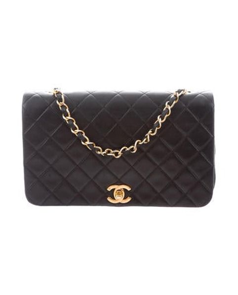 Chanel Vintage Quilted CC Flap Bag Black | The RealReal