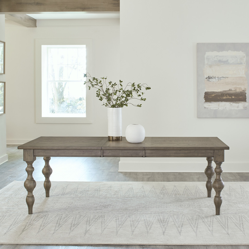 Americana Farmhouse Rectangular Leg Table In Dusty Taupe | 1stopbedrooms