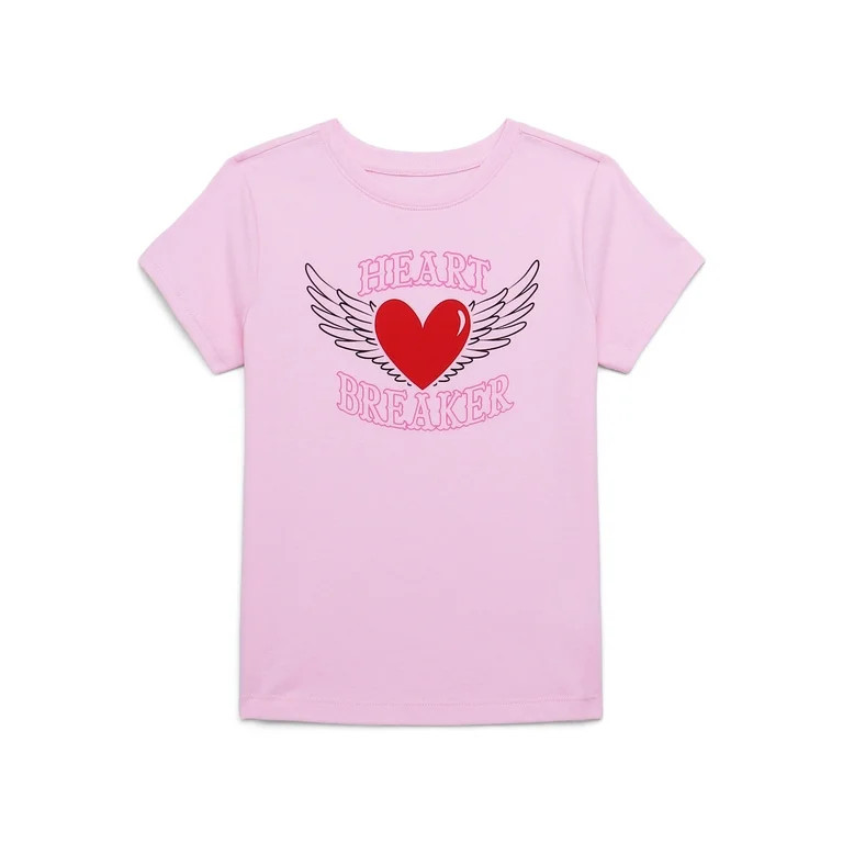 Valentine's Day Girls Graphic Tee from Way to Celebrate, Sizes 4-18 | Walmart (US)