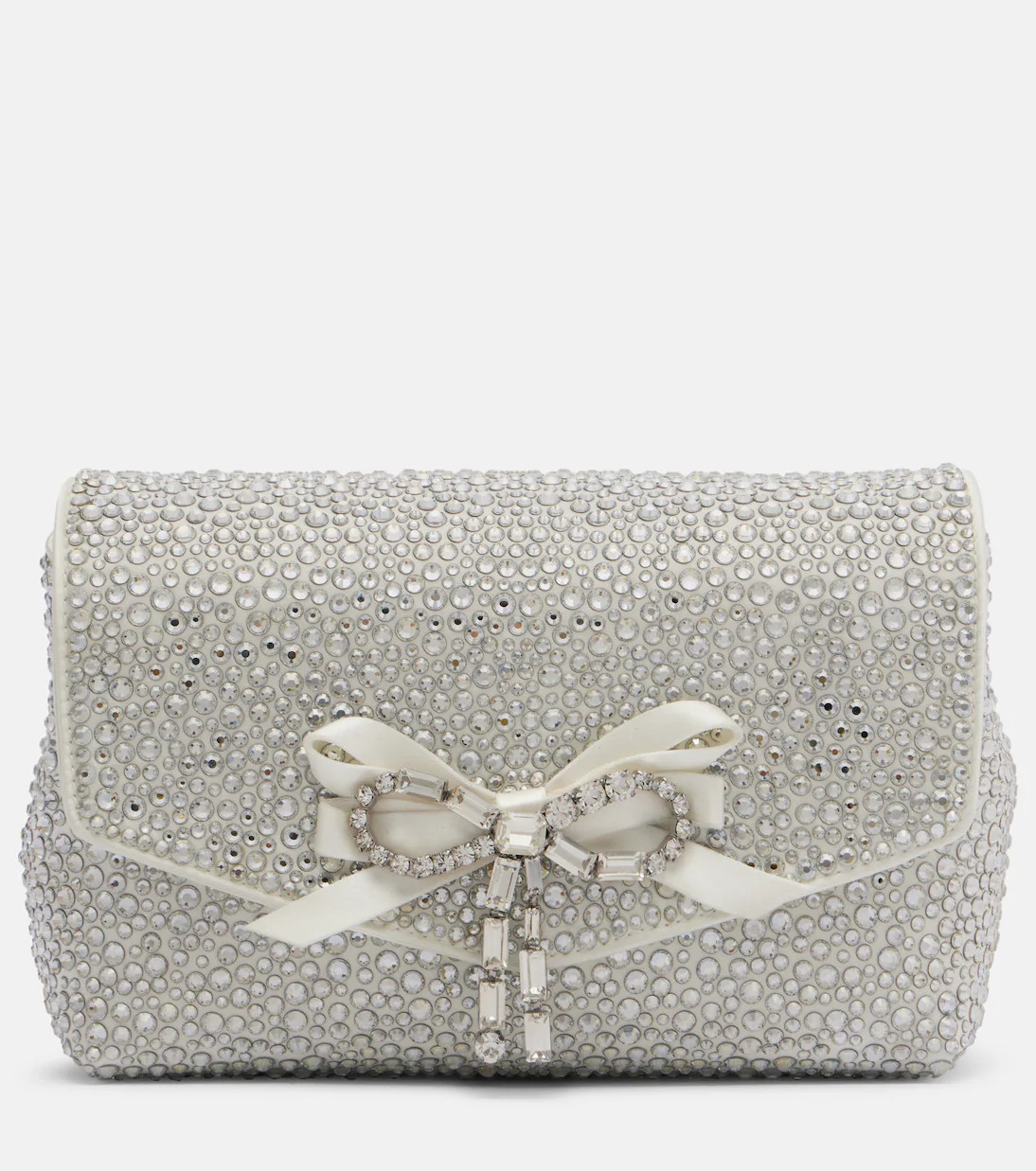 Soft Bow Mini embellished satin clutch | Mytheresa (UK)