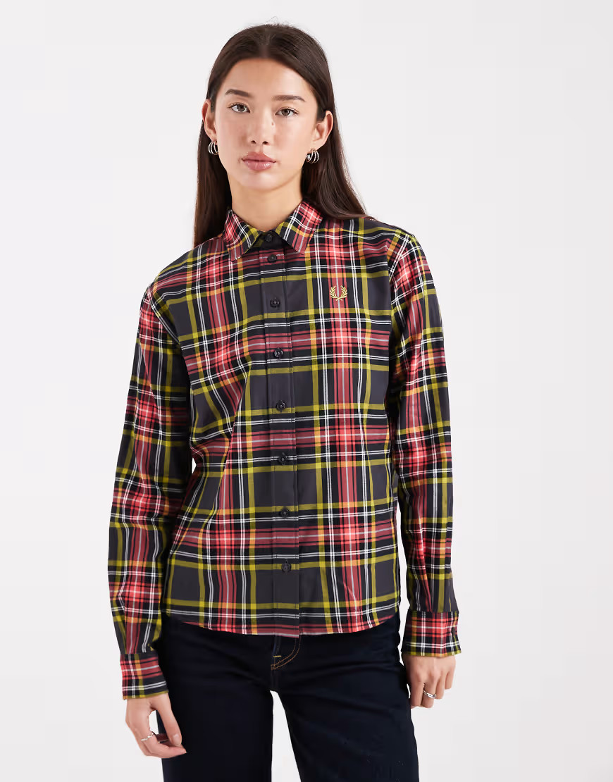 Fred Perry shirt in tartan-Multi | ASOS (Global)