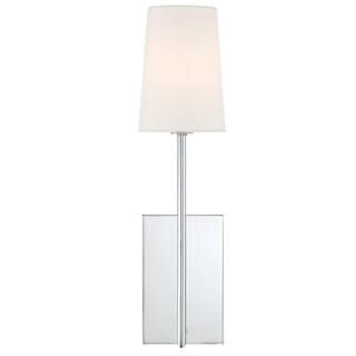 Crystorama Lena 1-Light Polished Chrome Sconce | The Home Depot