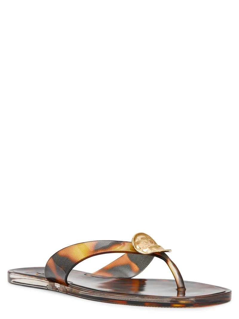 DV Dolce Vita Women's Jesper Jelly Thong Sandal with Ornament | Walmart (US)