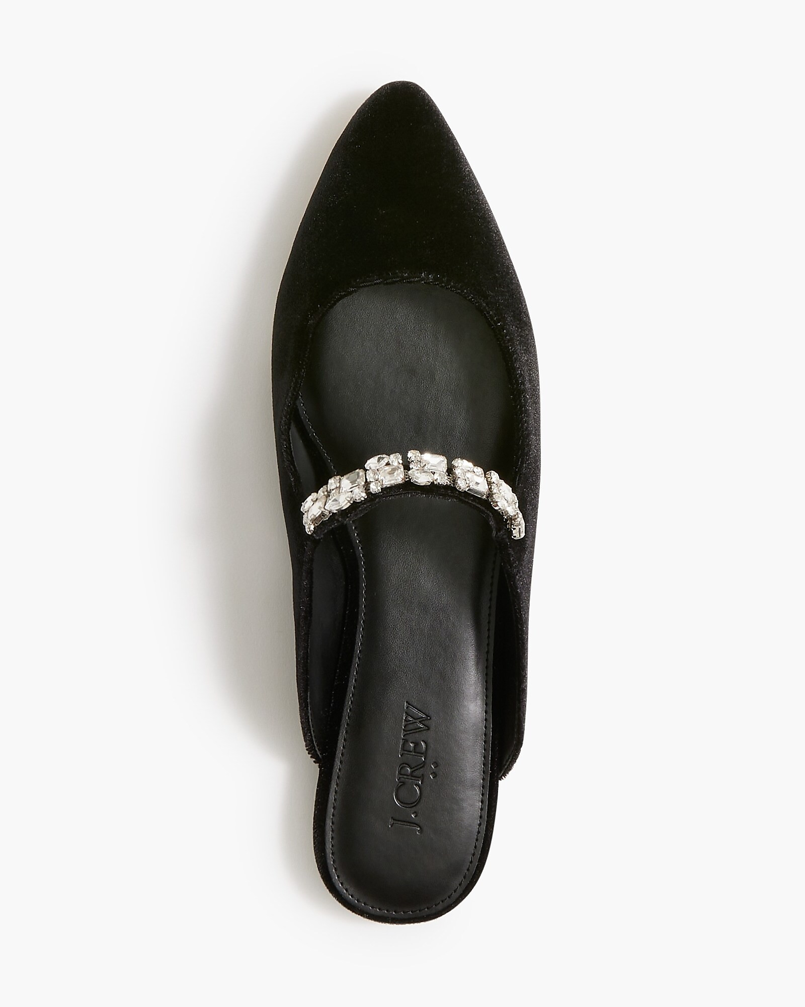 Velvet rhinestone mules | J.Crew Factory