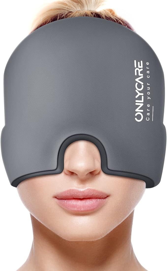 ONLYCARE Migraine Mask, Odorless Migraine Ice Head Wrap Eye Patch, Headache Relief Hat for Migrai... | Amazon (US)