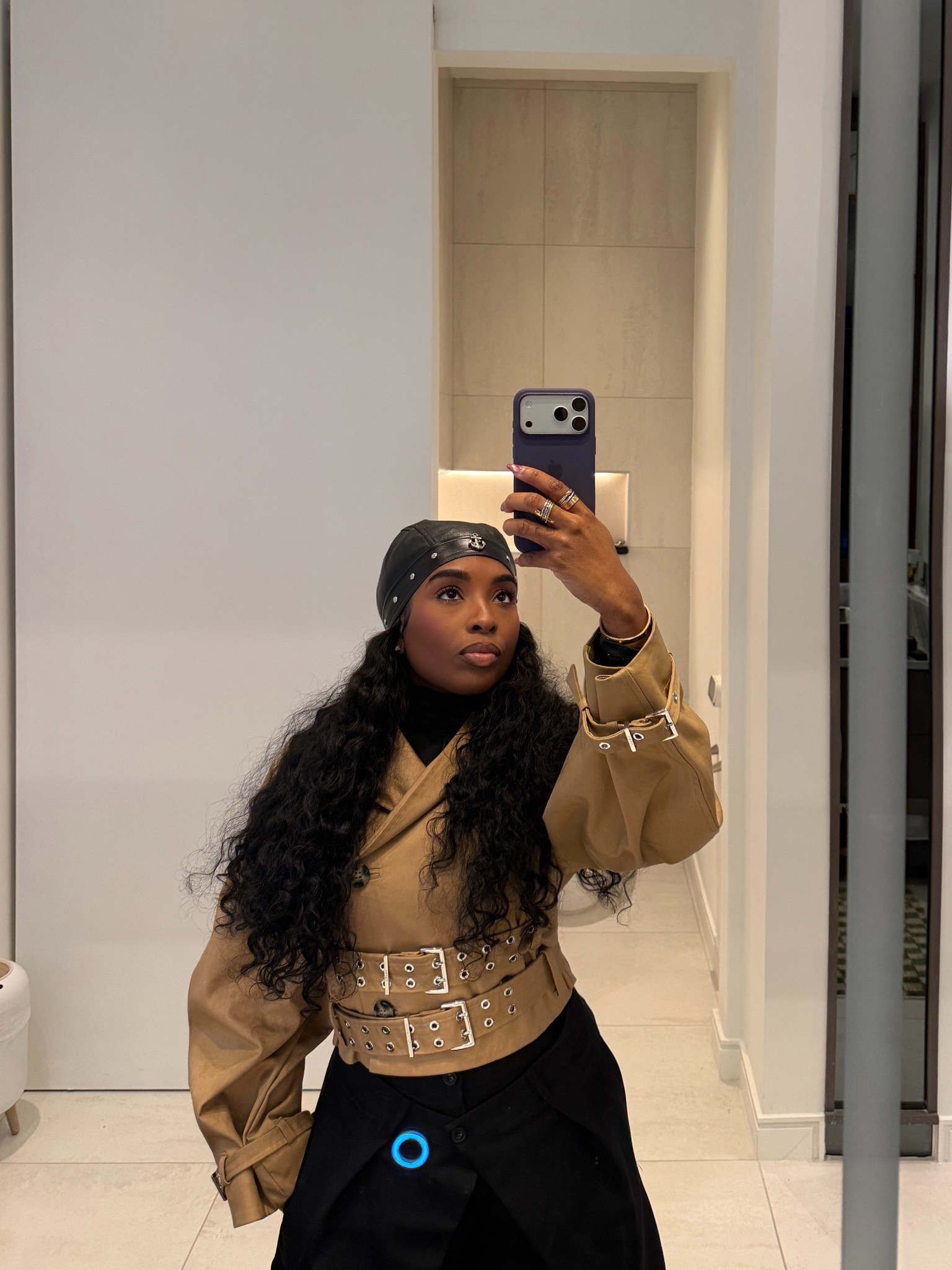 These leather head scarfs are the best solution to a bad hair day. 