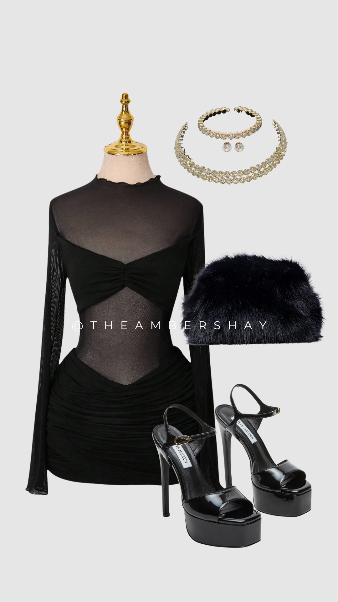 A little black dress will never go out of style ✨ This black mini dress with sheer details is perfect for a date night dress, evening outfit, or special event look. Styled with platform heels and statement accessories for an elevated, feminine vibe. If you’re searching for a chic black dress outfit, this affordable SHEIN dress delivers timeless elegance without the luxury price tag.

#LittleBlackDress #BlackMiniDress #DateNightDress #EveningOutfitWomen #LTKFashion #SHEINStyle #WomensFashion #AffordableStyle #StyleInspo 

 #LTKgrwm #LTKootd #LTKSaleAlert