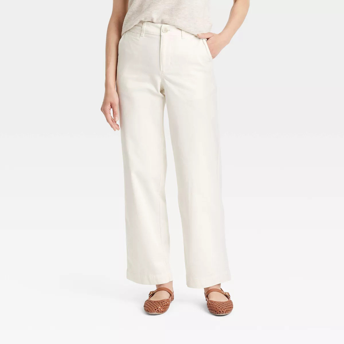 Women's Mid-Rise Straight Leg Relaxed Chino Pants - Universal Thread™ | Target