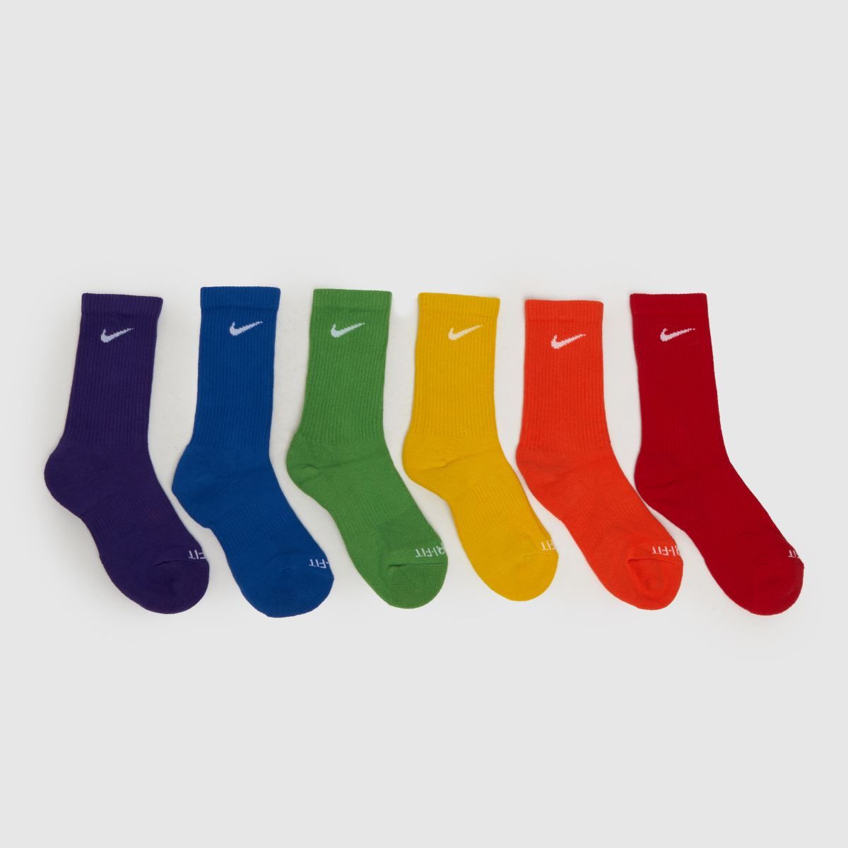 Multi Nike Kids Crew Socks 6 Pack Socks | schuh | Schuh