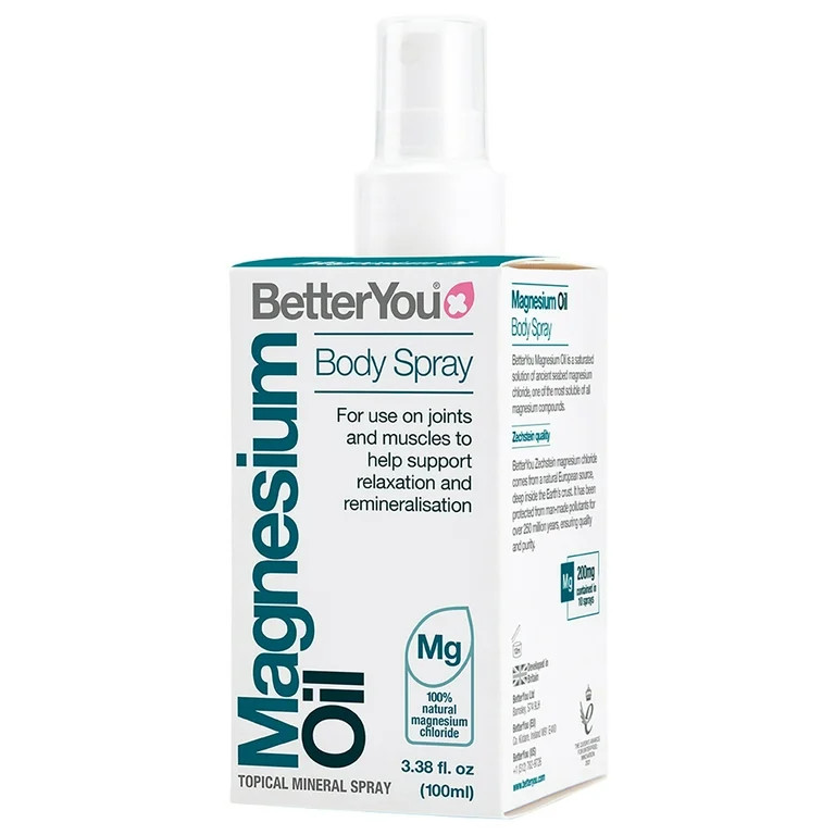 BetterYou Magnesium Oil Body Spray - Pure Magnesium Chloride Muscle And Joint Spray - Relaxing To... | Walmart (US)
