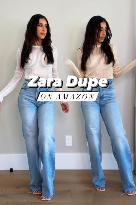 Zara top dupe on Amazon #zara #amazon #dupe 