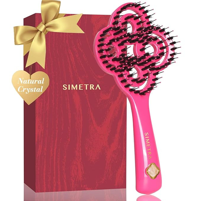 SIMETRA Lucky Hair Brush for Women, 14K Gold Plated Wet Brush Detangling Brush for All Hair Types... | Amazon (US)