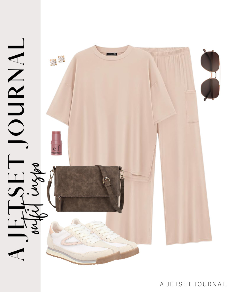 This beige PRETTYGARDEN 2-piece lounge set is amazing, too! You can pair it with TRETORN Rawlins lace-up sneakers and style it with a Gladdon crossbody bag. Accessorize with SOJOS aviator sunglasses and BBTO stud earrings.

#LTKSeasonal #LTKSaleAlert #LTKTravel
 

 