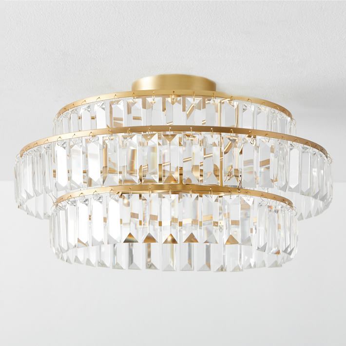 Monique Lhuillier Crystal Drop Flushmount | Pottery Barn Teen